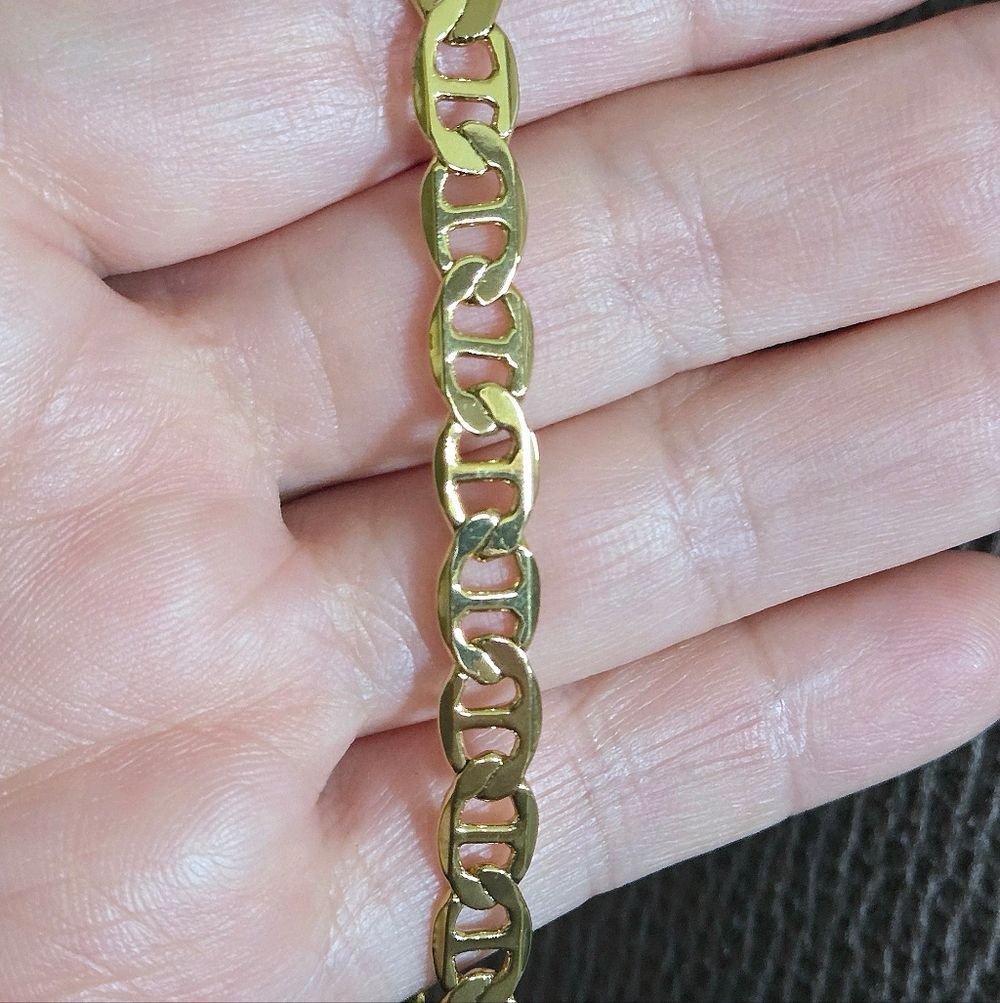 Aquamir Waterproof Gold💛 Flat Mariner⚓️ Link Chain⛓️ Anklet🦶 - NIB - Picture 13 of 15